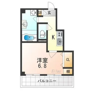 1Kの間取り画像