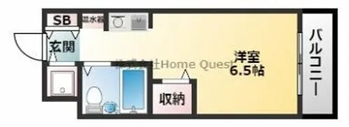 ロイヤルアーク八戸ノ里【3階】の間取り