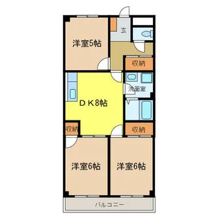 サウスタウンF【103号室】の間取り