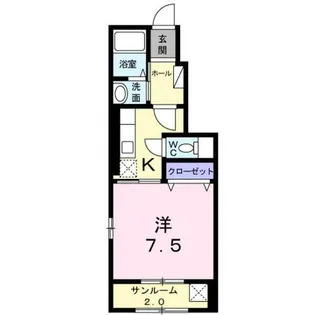 Raffine【105号室】の間取り