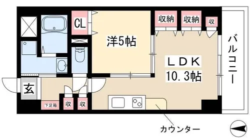 プレステージ新栄【9階】の間取り