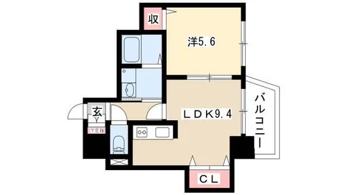 ヒルズ新栄【4階】の間取り