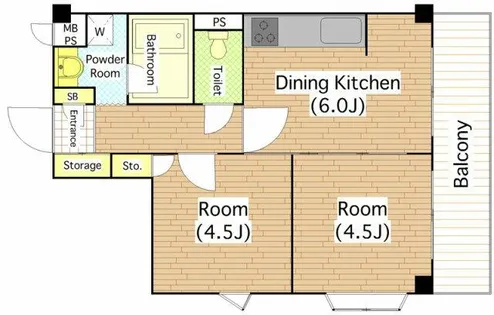 プレシャス長居【1階】の間取り
