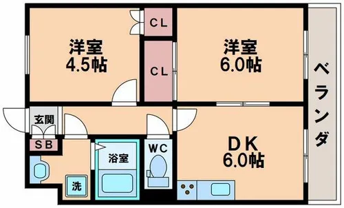 プレシャス長居【1階】の間取り