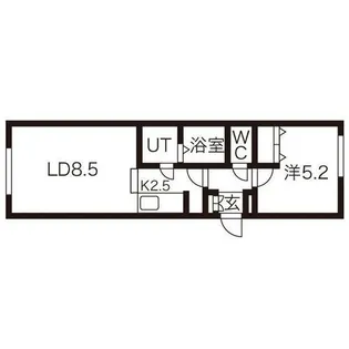 ティーケイ南郷【402号室】の間取り