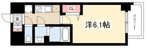 プレサンス広小路通 葵【13階】の間取り