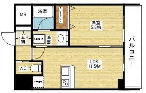 ORSUS新大阪【4階】の間取り