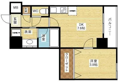 ORSUS新大阪【13階】の間取り