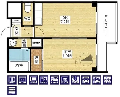 第6浦濱ビレッジ【5階】の間取り