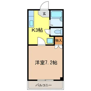 1Kの間取り画像