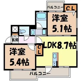 エステムプラザ名古屋駅前プライムタワー【11階】の間取り