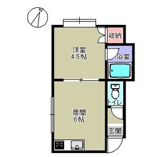 MAPLEHILLS南郷【203号室】の間取り