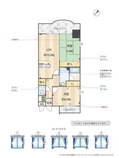 メゾンM.I【406号室】の間取り