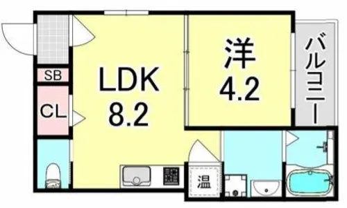 GRANDIR近大前【1階】の間取り