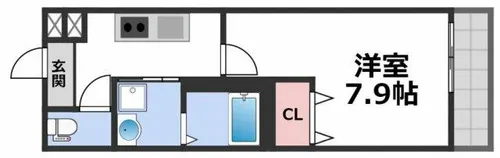 フジパレス高井田西Ⅴ番館【1階】の間取り