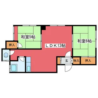 北海道札幌市豊平区中の島二条9丁目【アパート】の間取り