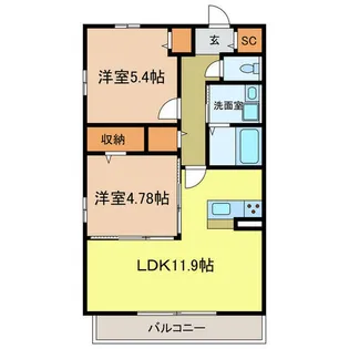 Grand Nord Ⅰ【2階】の間取り