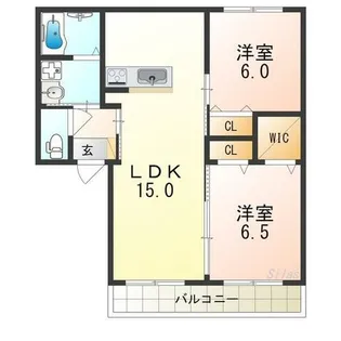 プランドールⅠ【1階】の間取り