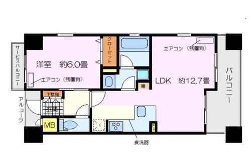 シティライフ本町西L`avenir【802号室】の間取り