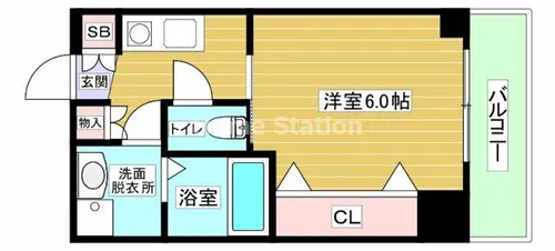 大阪府大阪市福島区鷺洲5丁目【マンション】の間取り