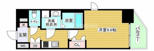 大阪府大阪市福島区野田2丁目【マンション】の間取り