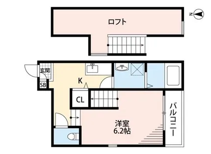 ラハト今池【105号室】の間取り