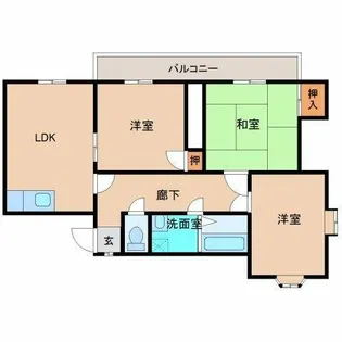 フラワーコート【1階】の間取り