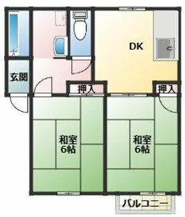 ハイツどりーむ【202号室】の間取り