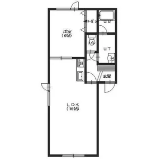 ペガサス中道【103号室】の間取り