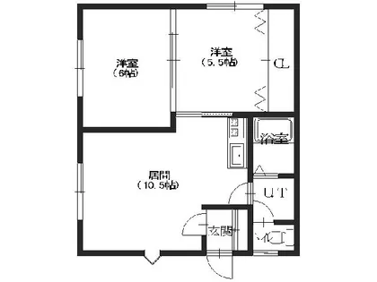コーポ第1ダックス【2階】の間取り