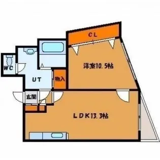 プレセランス函館山【601号室】の間取り