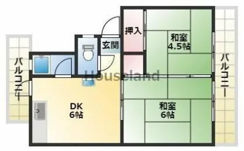 狐島ヒルズ【101号室】の間取り