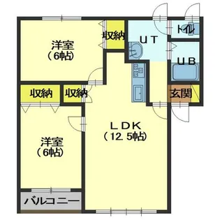 サンハイツMAX八【2階】の間取り