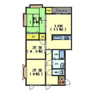 サンライズハイツNo.1【2階】の間取り