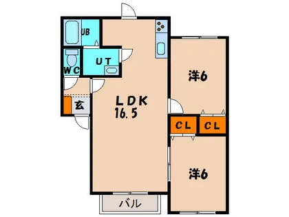 北海道函館市石川町【アパート】の間取り