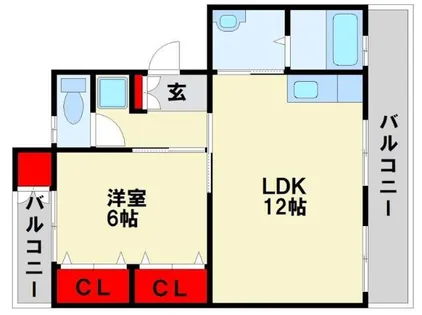 第1石打ビル【202号室】の間取り