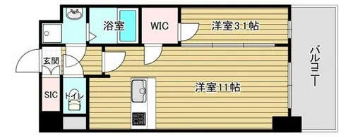 大阪府大阪市福島区吉野1丁目【マンション】の間取り