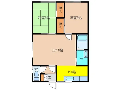 コスモレジデンス港B【201号室】の間取り