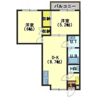 ロイヤルライフ富岡【1階】の間取り