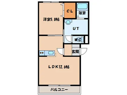 ルミエール富岡【202号室】の間取り