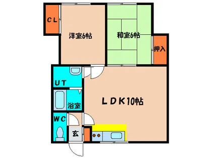 コーポアサヒ1【202号室】の間取り