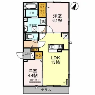 センアーノ【3階】の間取り