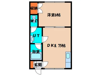 パレス美原B【102号室】の間取り