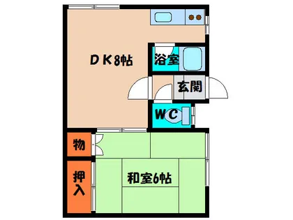 リヴェール美原B【201号室】の間取り