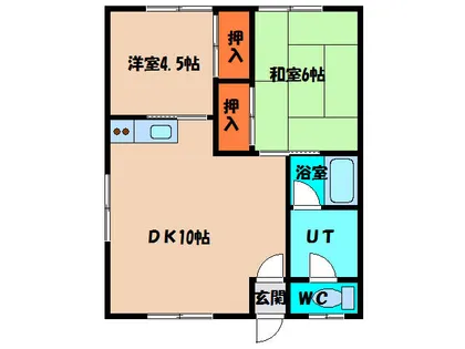 コーポほりうちⅡ【1階】の間取り