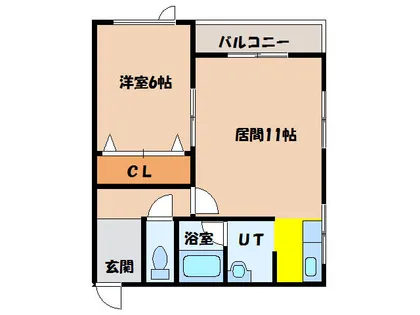 コーポTAIKO【101号室】の間取り