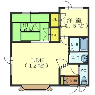 北海道北斗市久根別4丁目【アパート】の間取り