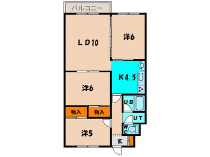 ピアコート神山【105号室】の間取り