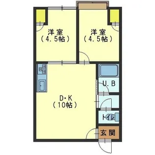 五稜郭パークハイツ【2階】の間取り