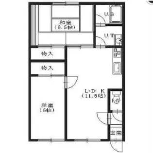 プラザ・クリプトメリア【402号室】の間取り